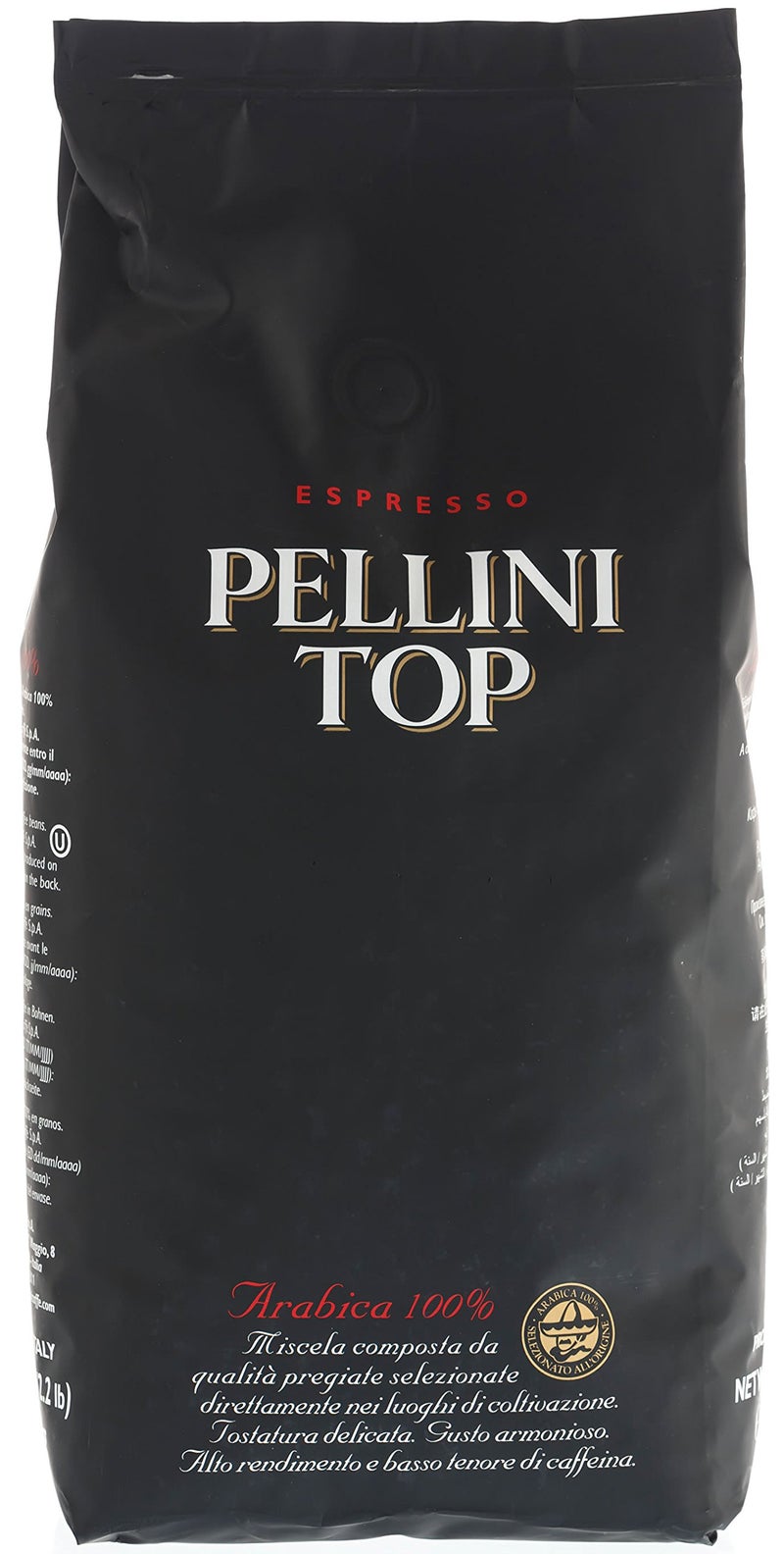 Pellini Caffe' Espresso Top 100% Arabica, 2.2 lbs Wholebean - Image 1