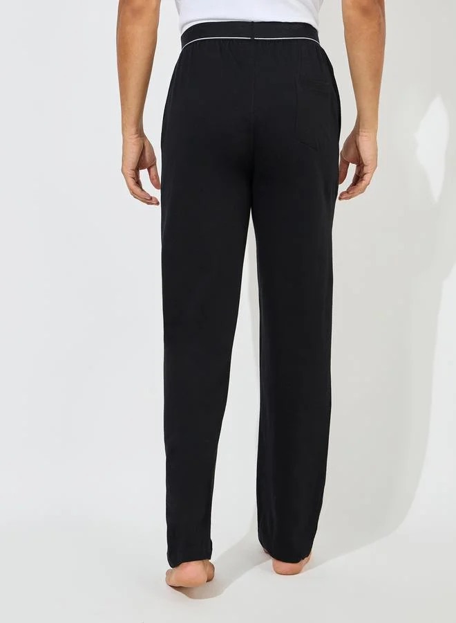 Styli Cotton Knit Pyjama with Elastic Waistband