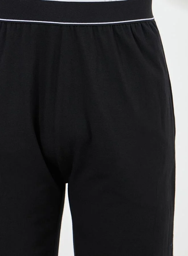 Styli Cotton Knit Pyjama with Elastic Waistband