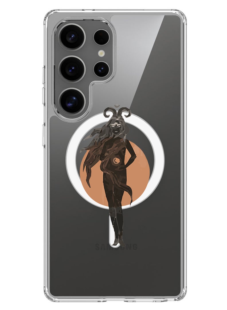 Theodor Magnetic Case for Samsung Galaxy S25 Ultra 6.9-inch Compatible with MagSafe Wireless Charging, Shockproof Phone Bumper Cover aries - Image 1