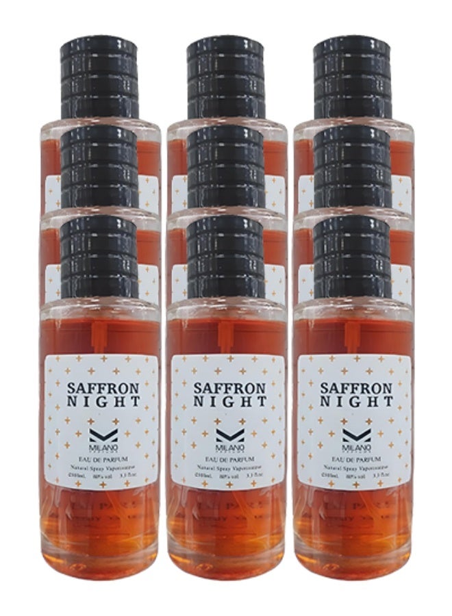 ميلانو 9 قطع عطر زعفران نايت للجنسين 100 مل - Image 1