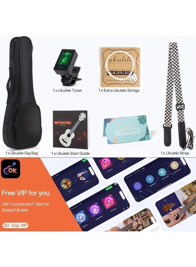 Kmise Professional Ukulele for Adult Beginner, Free Online Lesson 26 inch Tenor Mahogany Ukelele with Ukele Bundle Starter Kit Gig Bag Case, Strap, Tuner, Nylon Strings, Book, Uke Gift Choice - Image 4