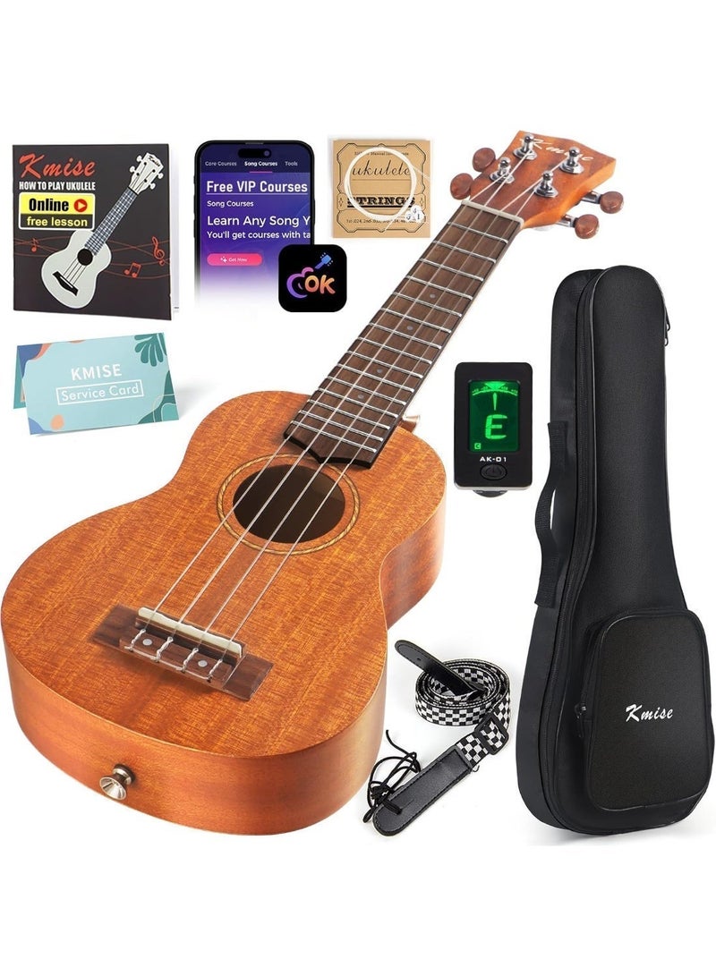 Kmise Professional Ukulele for Adult Beginner, Free Online Lesson 26 inch Tenor Mahogany Ukelele with Ukele Bundle Starter Kit Gig Bag Case, Strap, Tuner, Nylon Strings, Book, Uke Gift Choice - Image 1