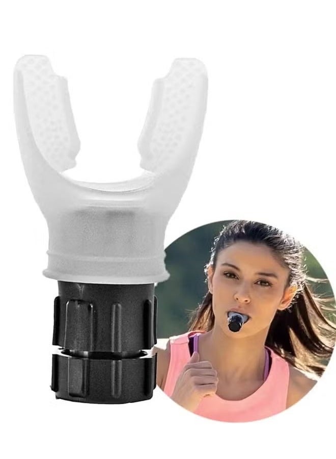 Portable lung capacity trainer, fitness running swimming abdominal breathing exercise device to help lung movement expand and restore lung capacity improving trainer - black - Image 1