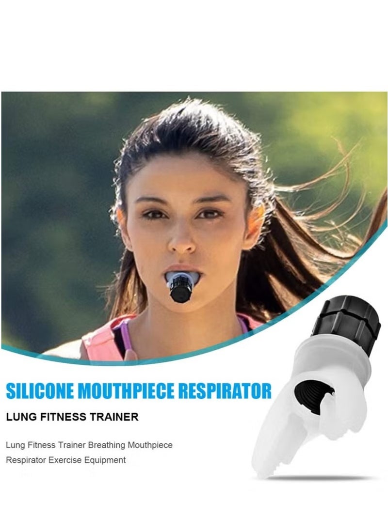 Portable lung capacity trainer, fitness running swimming abdominal breathing exercise device to help lung movement expand and restore lung capacity improving trainer - black - Image 5