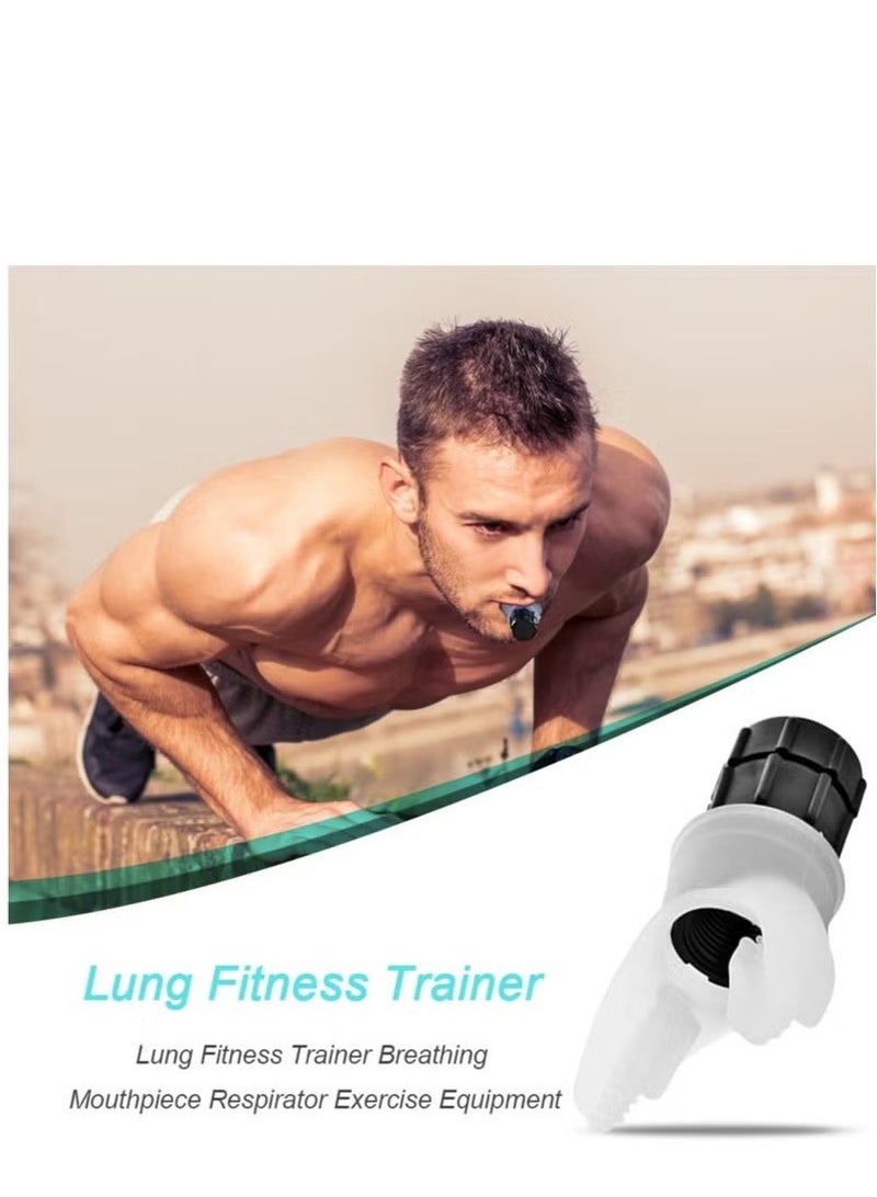 Portable lung capacity trainer, fitness running swimming abdominal breathing exercise device to help lung movement expand and restore lung capacity improving trainer - black - Image 4