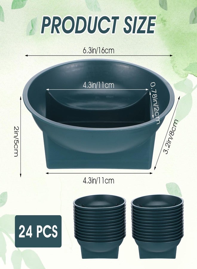 AojSup 24 Pcs Floral Supplies Green Design Bowls, Floral Foam Bowl for Flower Arrangements Florals Arrangements Supplies Containers Florist Decorative Bowl for Fresh Flower Holiday Wedding Party Decor - Image 2