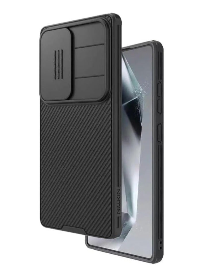 Nillkin حافظة لهاتف سامسونج جالاكسي S25 ألترا حافظة نيلكين كام شيلد غطاء واقي مع واقي كاميرا غطاء صلب PC رقيق للغاية مضاد للخدش لهاتف سامسونج جالاكسي S25 ألترا أسود - Image 1