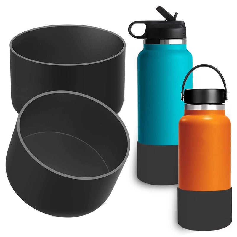 CORYTAO Boot for Hydroflask Water Bottle 32-40oz, BPA Free Bottom Silicone Sleeve Cover, Compatible with All Water Bottles with Bottom Width of 3.56in,Black, 1 Pcs - Image 1