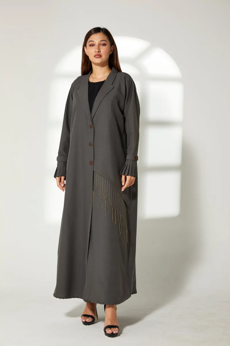 Moistreet Pleated Cuffs Abaya