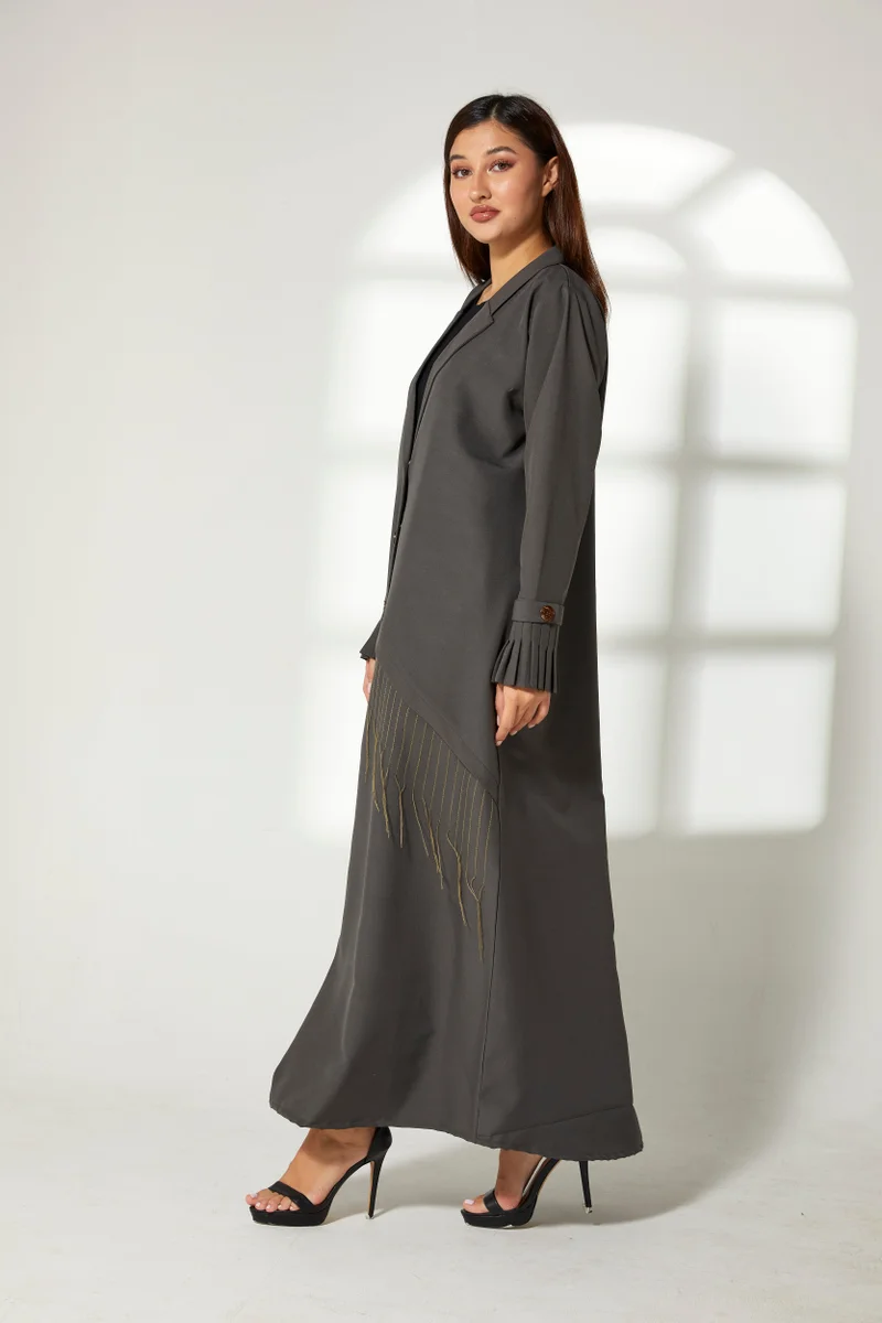 Moistreet  Pleated Cuffs Abaya for Women | Best Price UAE