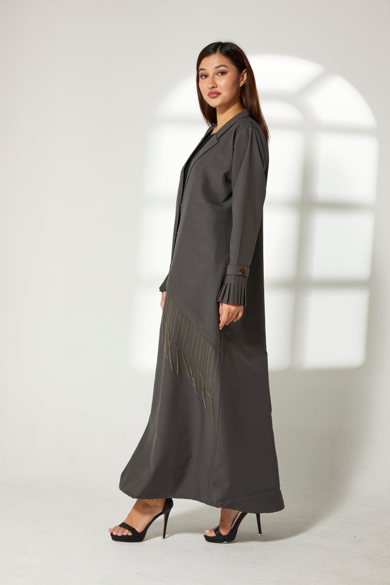 Moistreet Pleated Cuffs Abaya - Image 3