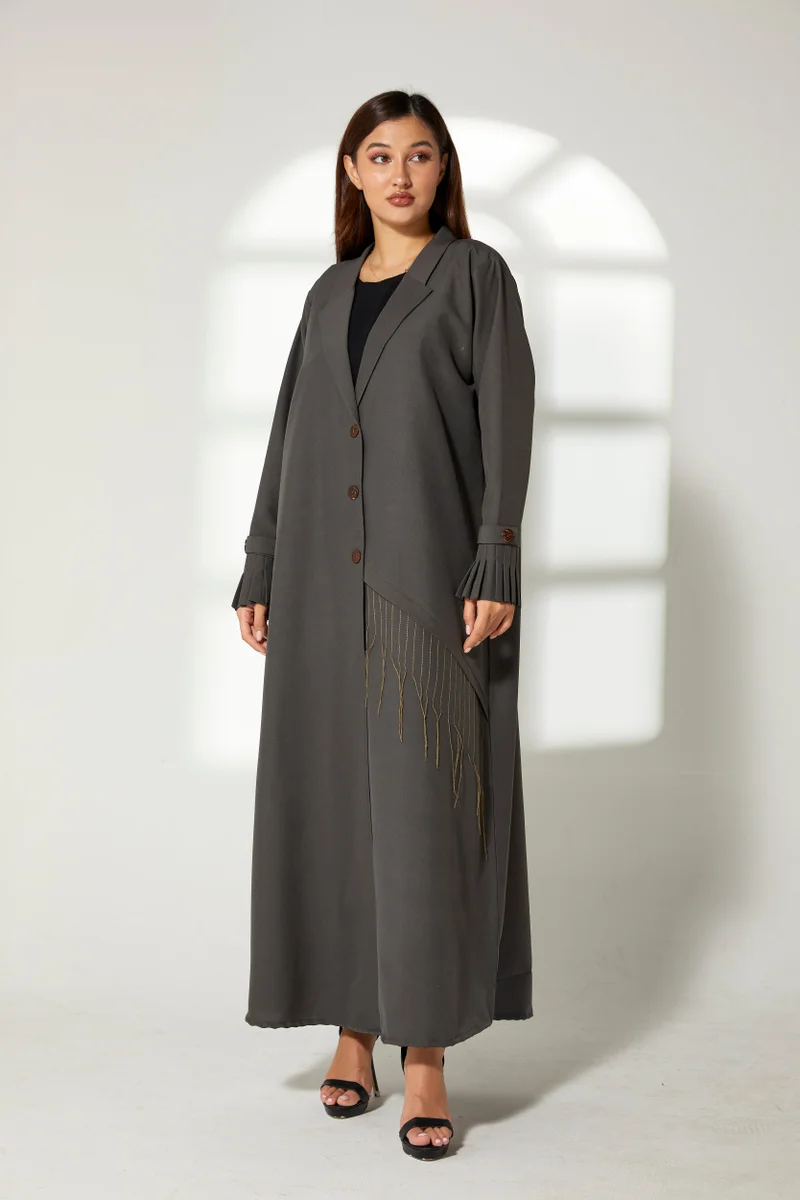 Moistreet  Pleated Cuffs Abaya for Women | Best Price UAE