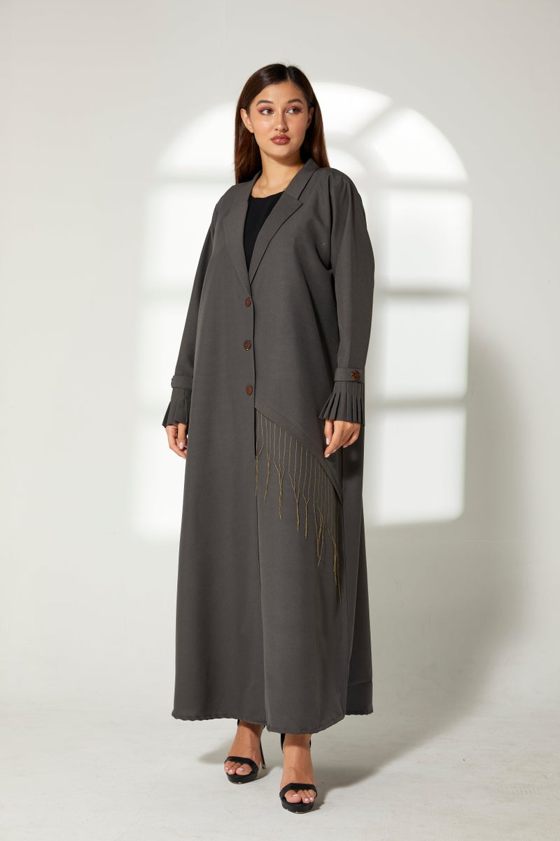 Moistreet Pleated Cuffs Abaya - Image 4