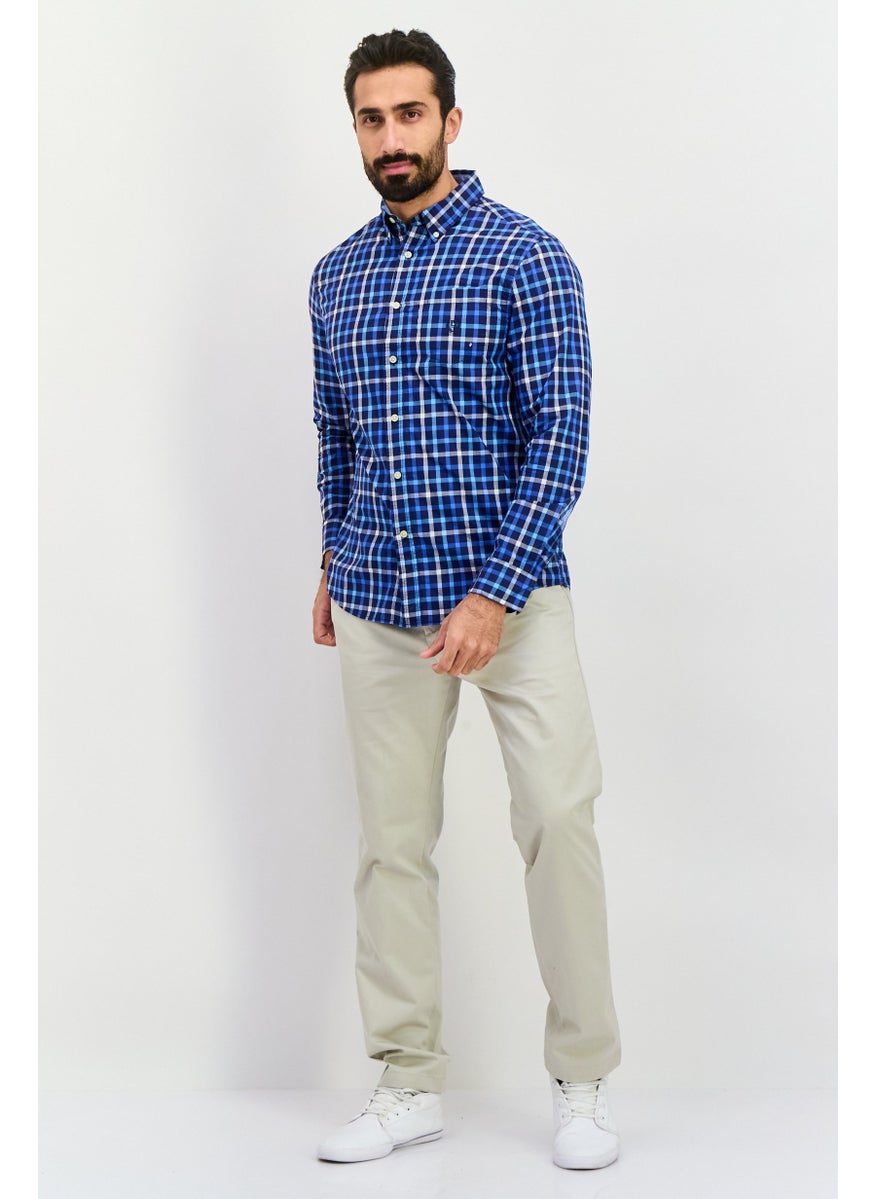 Men Custom Fit Grid Pattern Long Sleeves Casual Shirt, Blue Combo - pzsku/Z8C9CCAEEAAF010FF924DZ/45/_/1737642410/88074741-fb38-47d5-aaab-883d6e77fde5