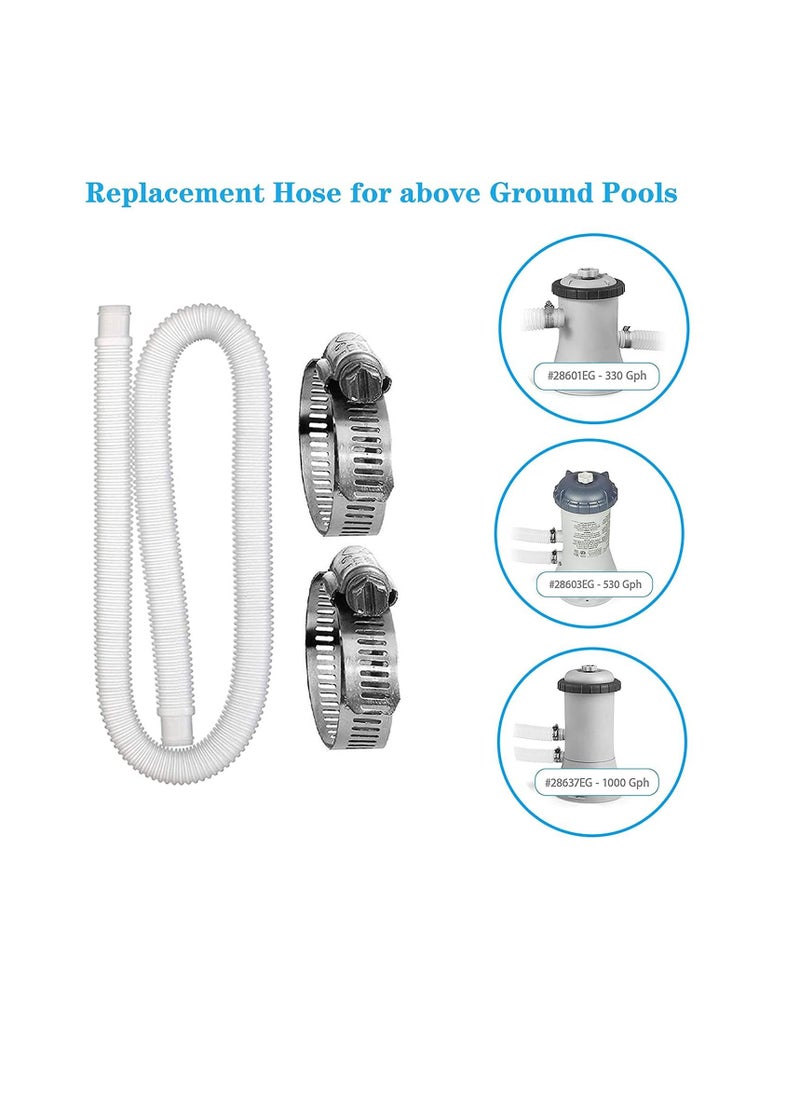 Generic - Swimming Pool Replacement Hose Kit, Pool Filter Replacement Hose for Above Ground Pools, Compatible with filter Pump 300 GPH, 330 GPH, 530 GPH, and 1000 GPH - Image 1