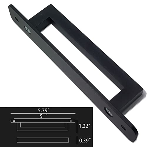 Westablize 12 Pack 5 Inch 128 mm Matte Black Square Cabinet Handles with Base Plate Aluminum Cabinet Pulls Drawer Pulls Sliding Door Pulls Black Cabinet Handles - Image 3