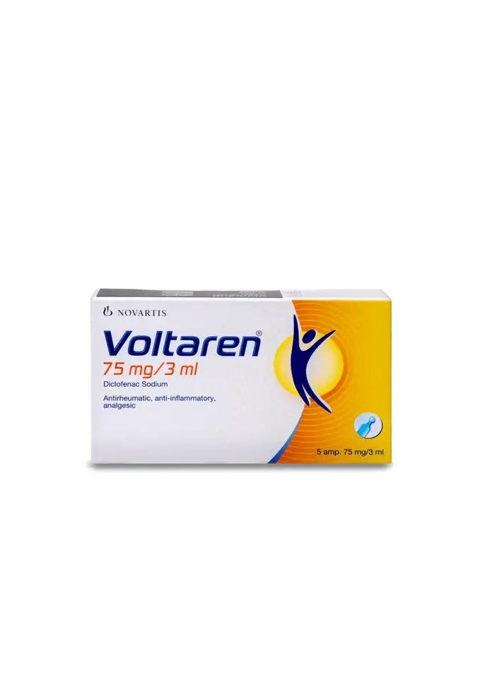NOVARTIS Voltaren 75 mg Ampoule 5pcs 3 ml  - Image 1