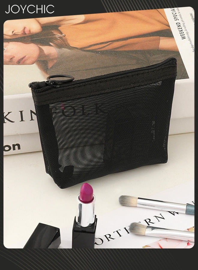 Joychic حقيبة مستحضرات تجميل كبيرة محمولة متعددة الوظائف من النايلون للرجال والنساء مكونة من 3 قطع لتخزين أدوات الزينة للسفر ورحلات العمل والحمام باللون الأسود - Image 3