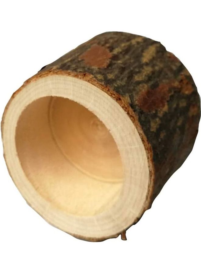 NIBEMINENT 3-Piece Wooden Candle Holder Set Brown 5x4.2cm - Image 3