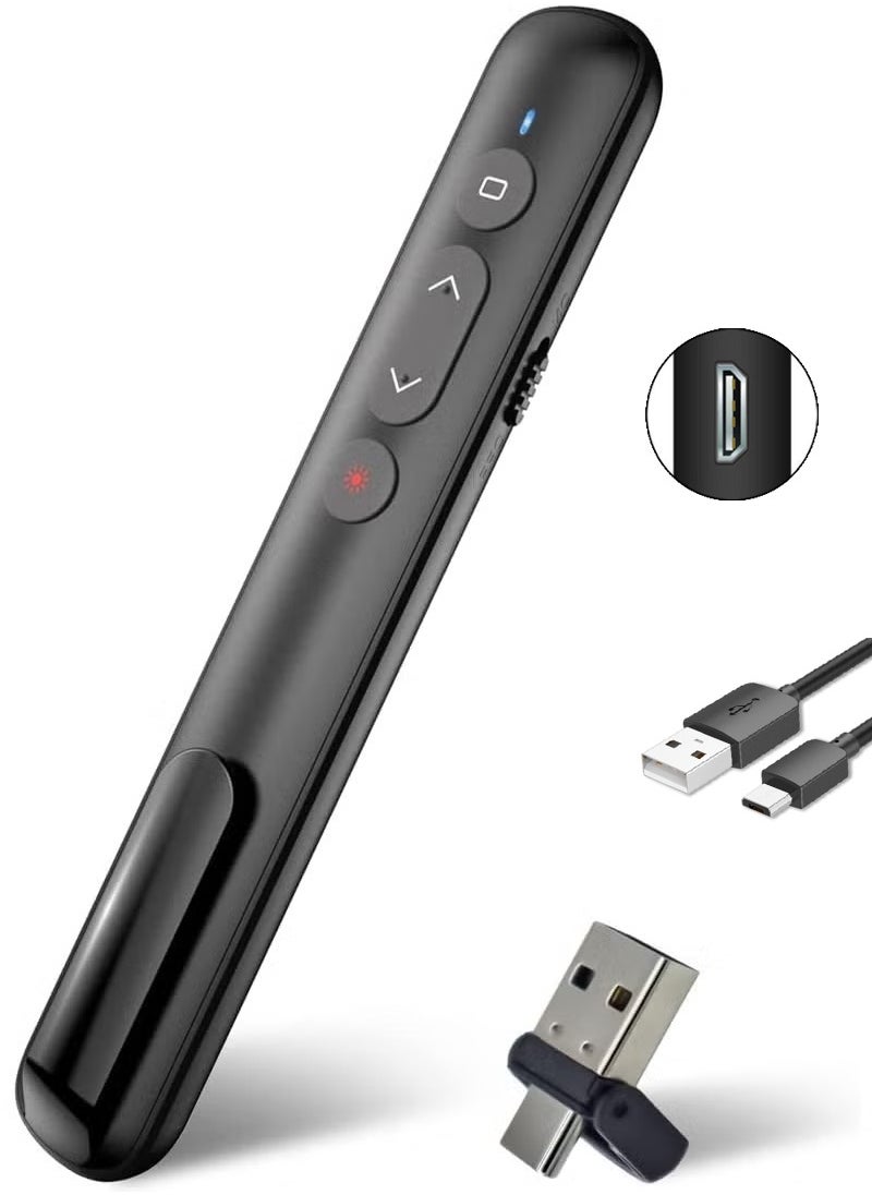 NIIMBOT Wireless Presenter Remote, Presentation Clicker with Hyperlink & Volume Remote Control PowerPoint Office Presentation Clicker for Keynote/PPT/Mac/PC/Laptop(Rechargeable)  - Image 5