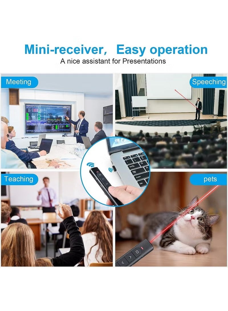 نيمبوت جهاز تحكم عن بعد للمقدم اللاسلكي، جهاز عرض تقديمي مع ارتباط تشعبي وجهاز تحكم عن بعد في مستوى الصوت جهاز عرض تقديمي لـ PowerPoint Office لجهاز Keynote/PPT/Mac/PC/الكمبيوتر المحمول (قابلة لإعادة الشحن) - Image 2
