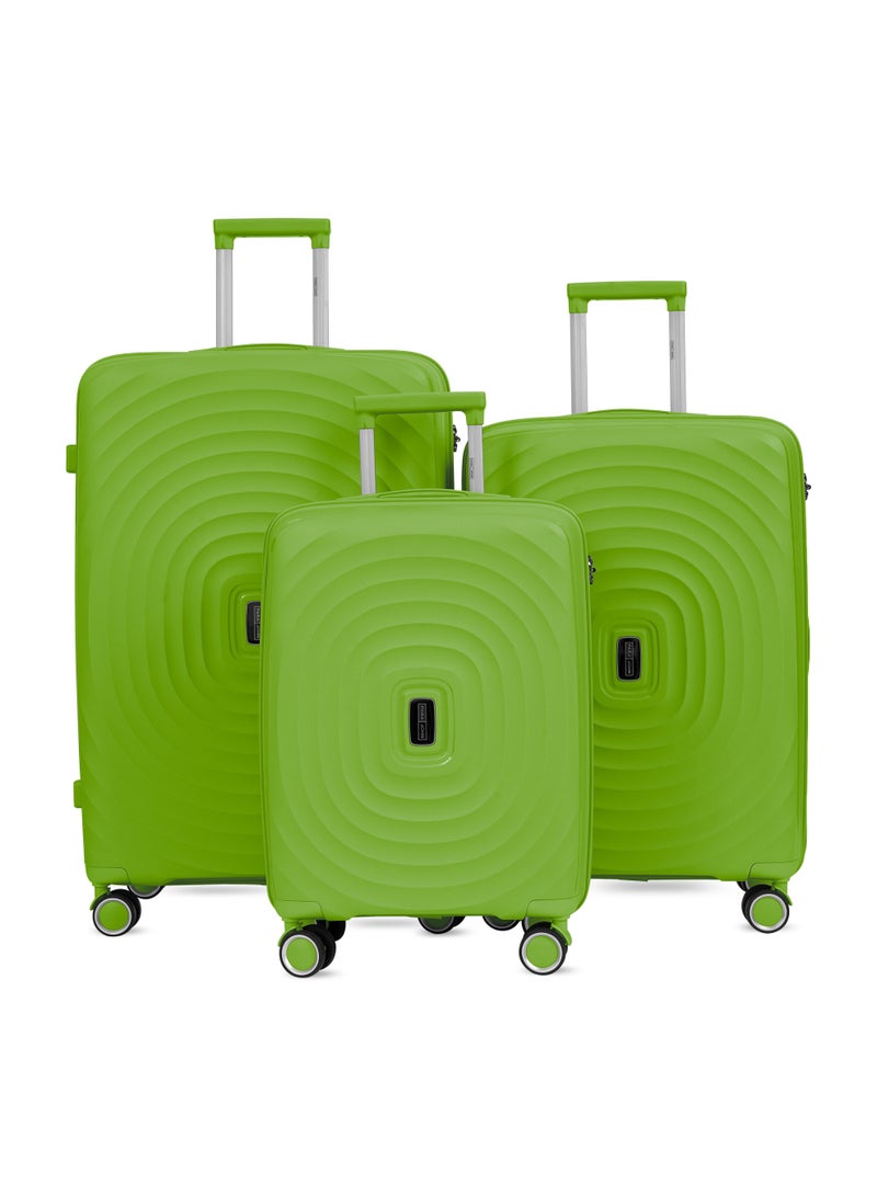 بارا جون طقم حقائب سفر  قطع | خفيفة الوزن صغيرة  كجم، متوسطة  كجم وكبيرة  كجم بعجلات  صلبة سوداء - Image 1