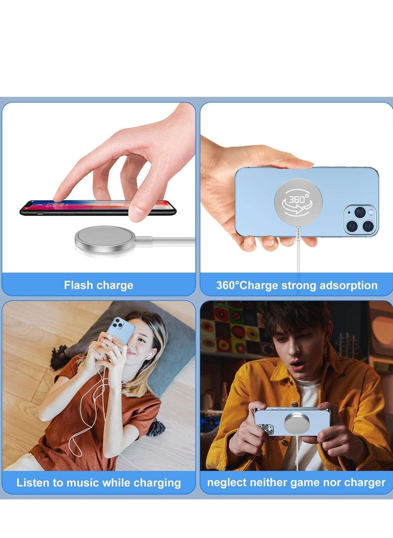 Magnetic Wireless Charger 15W Max Wireless Charging Pad,Compatible with Mag-Safe Charger for iPhone 14/13 Mini/13 Pro/13 Pro max/12 Series (No Adapter) - Image 5