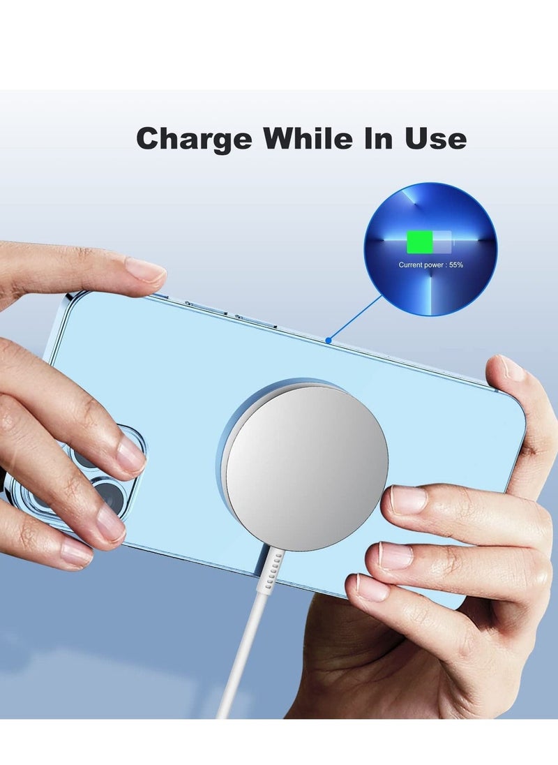 Magnetic Wireless Charger 15W Max Wireless Charging Pad,Compatible with Mag-Safe Charger for iPhone 14/13 Mini/13 Pro/13 Pro max/12 Series (No Adapter) - Image 3
