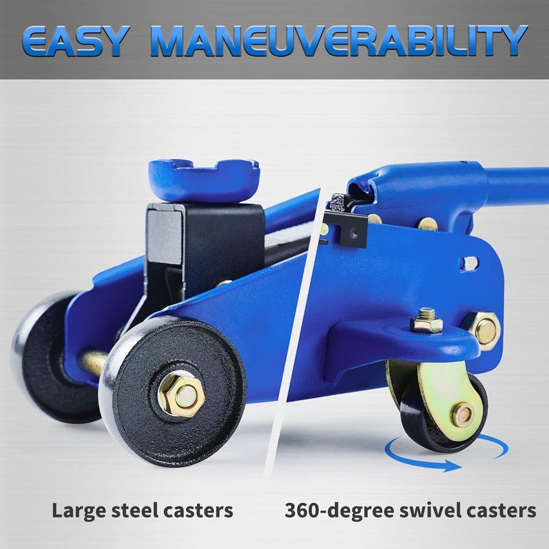 TONDA Floor Jack, Hydraulic Portable Car Lift Jack, 2 Ton (4,000 lb) Capacity, Blue - Image 5