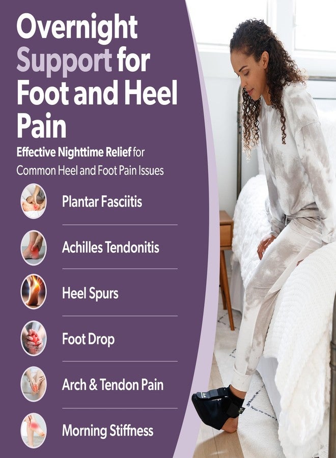 BraceAbility Plantar Fasciitis Night Splint Sock - Soft Plantar Fascia Brace for Sleeping, Achilles Tendonitis, Foot Drop, Heel Pain - Plantar Fasciitis Relief Night Splint for Women and Men (Small) - Image 5