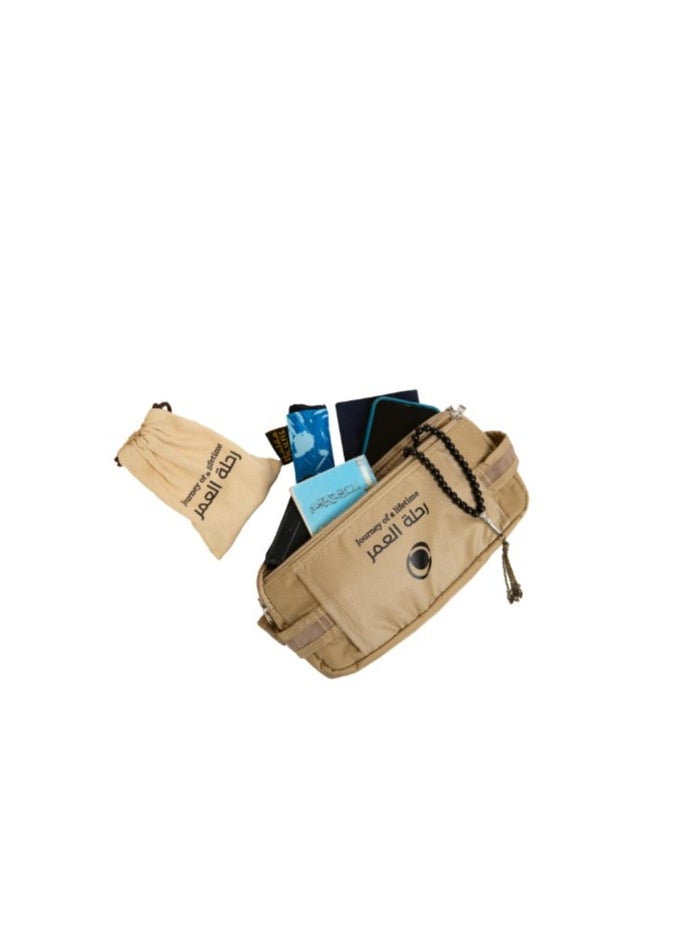 Hilalful - HilalFul Hajj & Umrah Waist Bag | Crossbody Belt | For Men, Women, Unisex | For Comfort Travel | Adjustable Polyester Strap | Nylon Bag | Breathable Mesh | Water Resistant - Image 1
