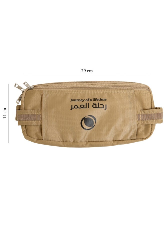 Hilalful - HilalFul Hajj & Umrah Waist Bag | Crossbody Belt | For Men, Women, Unisex | For Comfort Travel | Adjustable Polyester Strap | Nylon Bag | Breathable Mesh | Water Resistant - Image 1