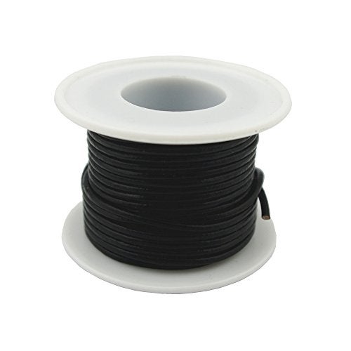 Glory Qin Soft Round Genuine Jewelry Leather Cord Leather Rope (Black 2mm 10 Yards) - Image 1