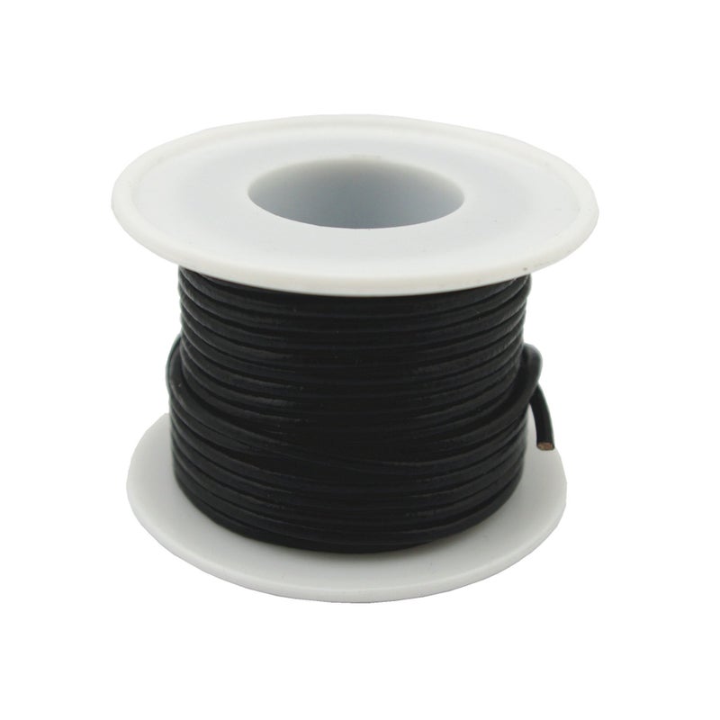 Glory Qin Soft Round Genuine Jewelry Leather Cord Leather Rope (Black 2mm 10 Yards) - Image 5