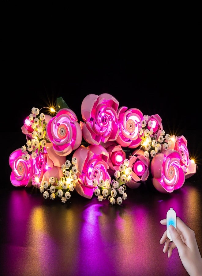BrickSoul Light Up Kit Compatible with Lego Bouquet of Pink Roses 10374 Building Set, Upgrade Wired Dimmable Lighting Accessories, Not Included 10374 Model - Image 1