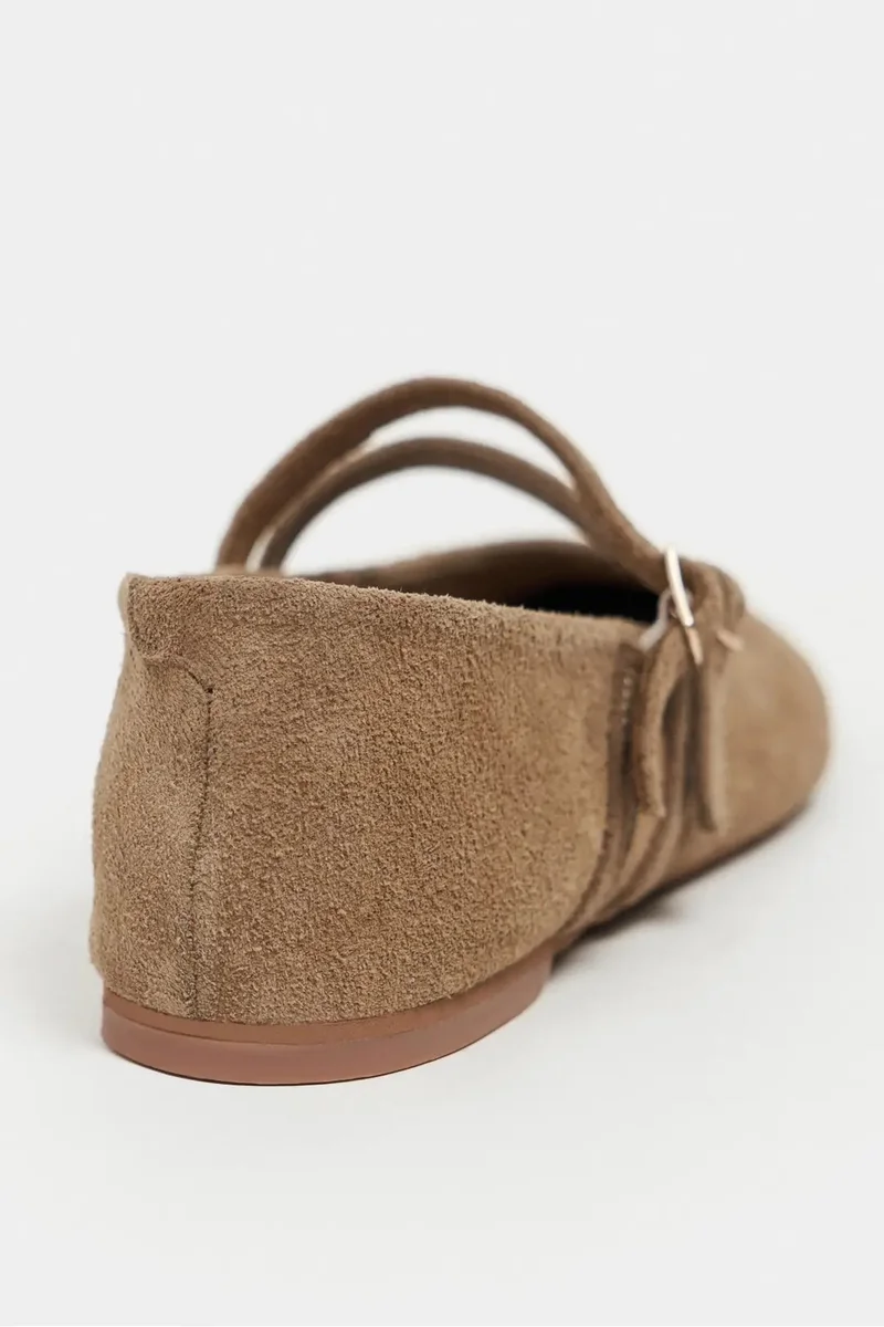 Nisantasi Shoes  James Suede Leather Ballet Flat for Women | Best Price UAE