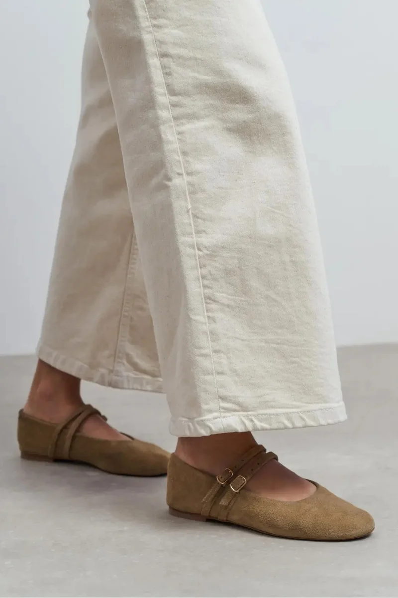 Nisantasi Shoes  James Suede Leather Ballet Flat for Women | Best Price UAE