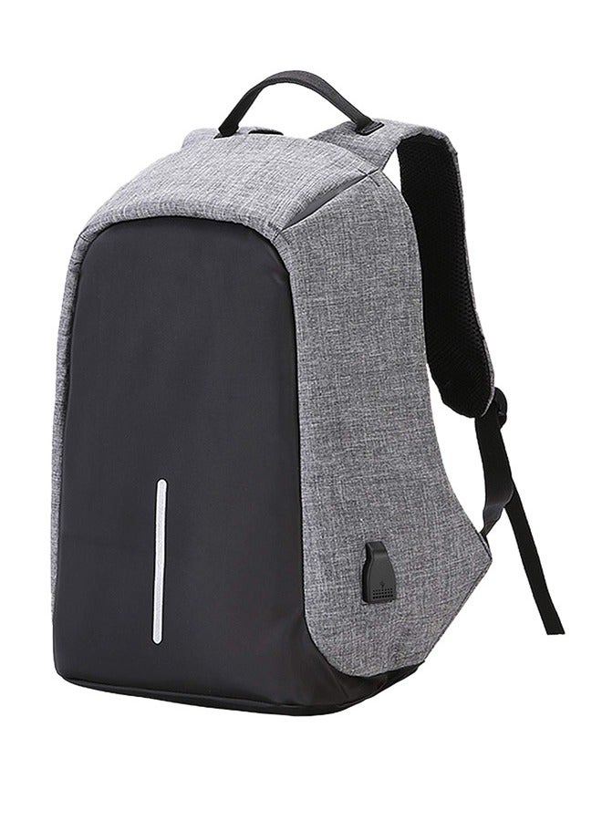 بريمو بلس حقيبة ظهر مقاومة للسرقة مع فتحة لمنفذ شحن USB خارجية رمادي - Image 1