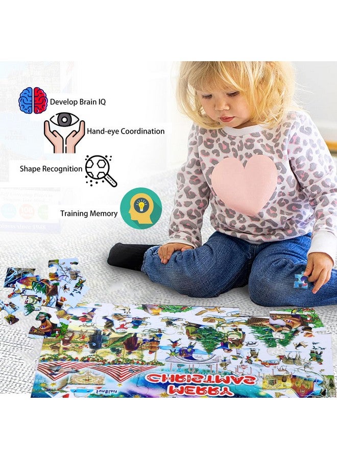 FunBlast Jigsaw Puzzles for Kids - Merry Christmas Jigsaw Puzzle for 3+ Years Children, Floor Puzzles, Learning Puzzles for Kids Boys Set of 3-72 Pcs Puzzles (Multicolor, Size 30 X 22 cm) - Image 3