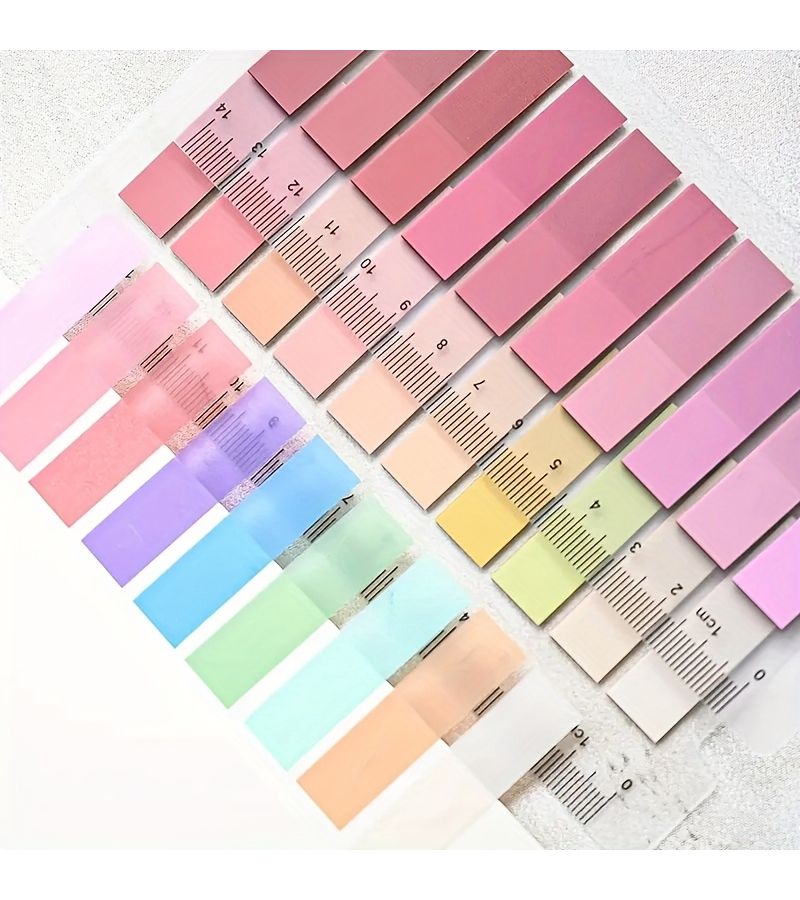 200 Sheets Colorful Translucent PET Sticky Notes Self Adhesive Writable Repositionable Page Labels Style 6 For Binders Indexing - Image 5