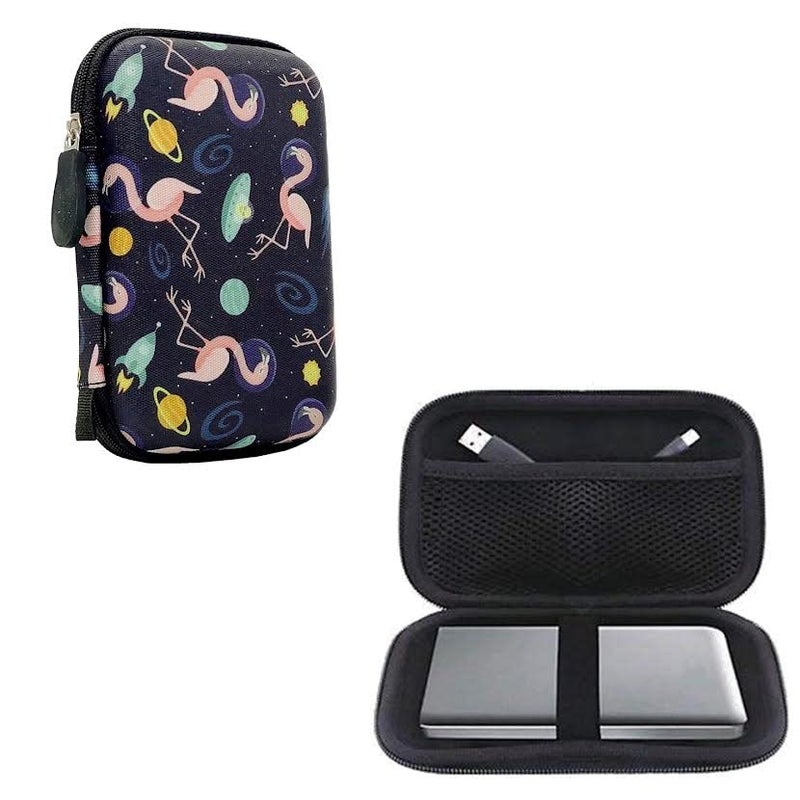 GadgetBite Hard Disk Case External Printed Hard Drive Disk Enclosure Portable Carrying EVA Case Cover Pouch Casing for 2.5-Inch Hard Drive (Swan Design) - Image 1