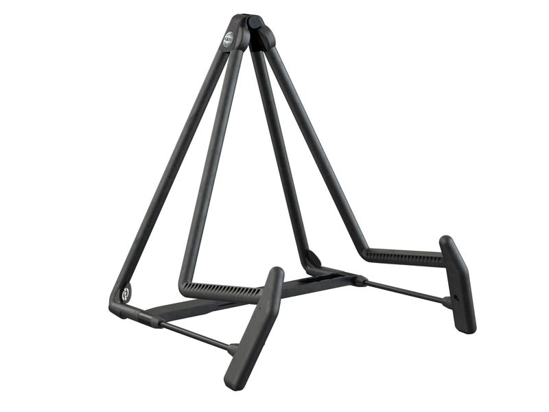 KM K&M - König & Meyer 17580.014.55 - Heli 2 Guitar Stand - Folding A-Frame for Acoustic Guitars - Adjustable and Collapsible – Sturdy and Durable - Professional Choice - German Made - Black - Image 1
