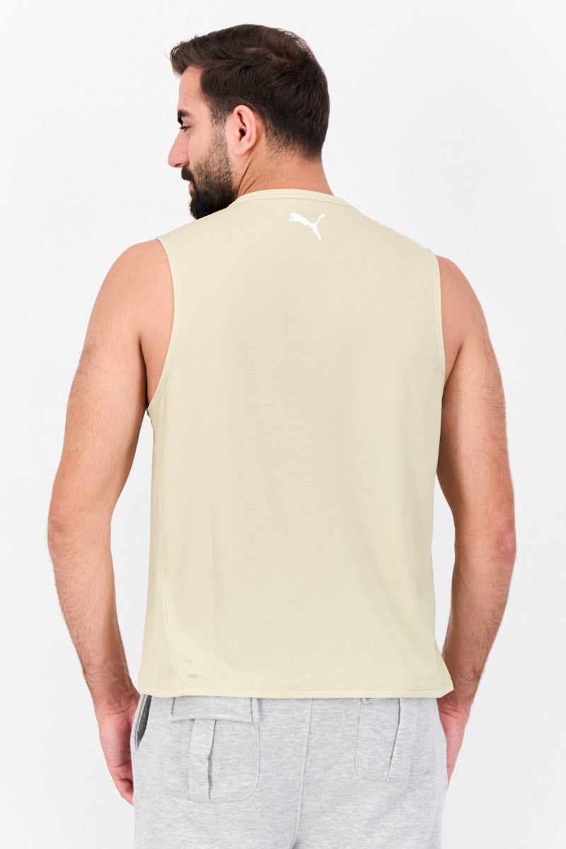 PUMA Men Sportswear Fit Sleeveless Training Tank Tops, Beige - Image 3