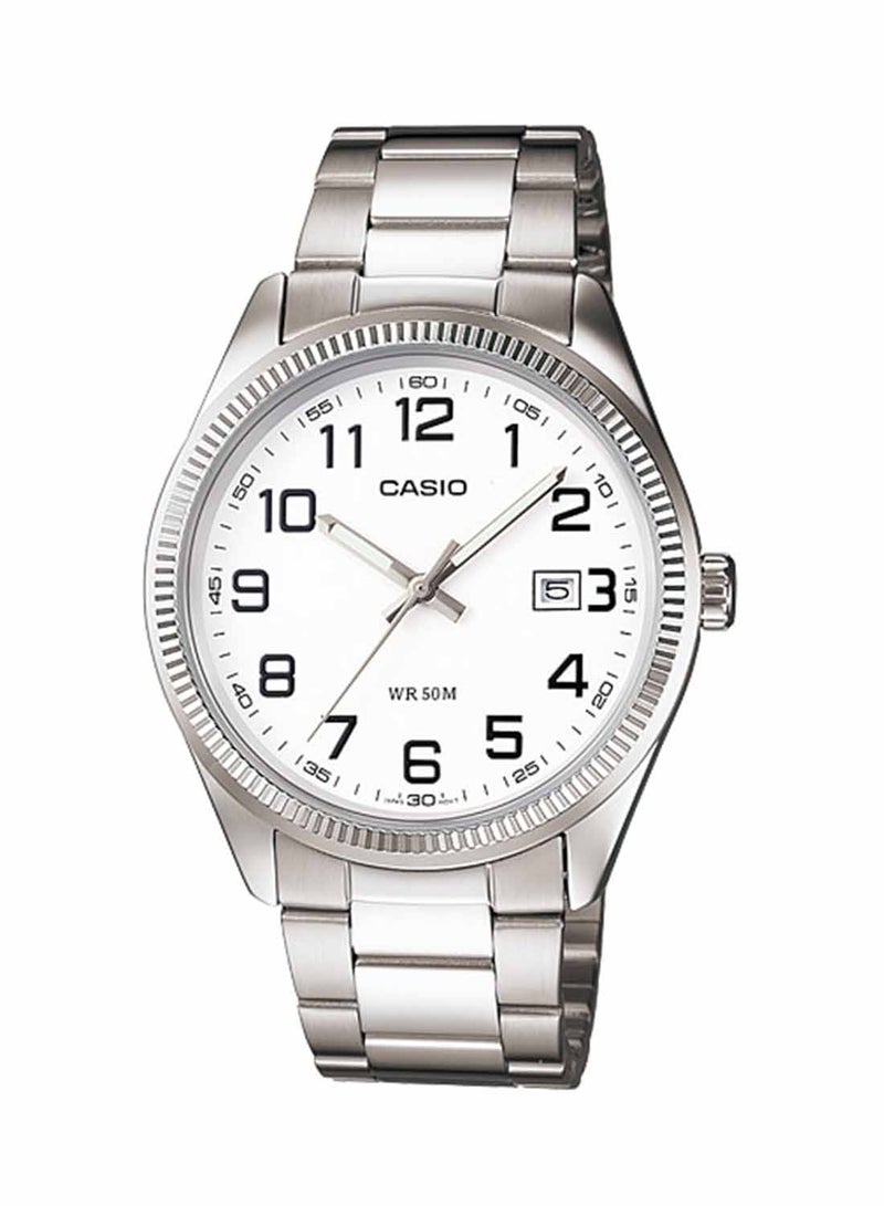 CASIO Men Water Resistant Analog Watch MTP-1302D-7B - 38 mm - Silver - Image 1