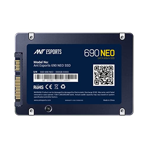 Ant Esports 690 Neo Sata 2.5" 512 GB SSD Internal Solid State Drive (SSD) with SATA III Interface, 6Gb/s, Fast Performance, Ultra Low Power Consumption, with Quad Channel Controller, Black - Image 2
