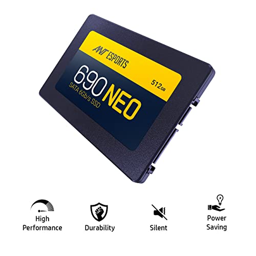 Ant Esports 690 Neo Sata 2.5" 512 GB SSD Internal Solid State Drive (SSD) with SATA III Interface, 6Gb/s, Fast Performance, Ultra Low Power Consumption, with Quad Channel Controller, Black - Image 4