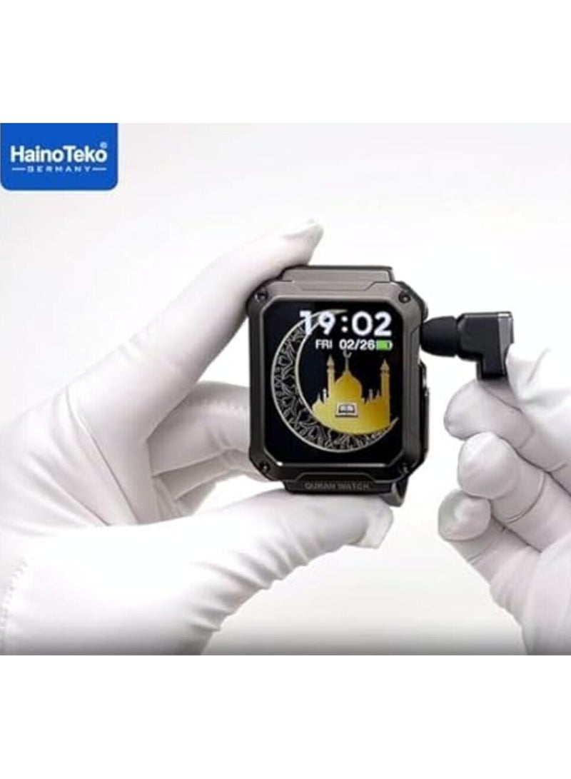 Haino Teko Haino Teko Watch Buds ST 4 Quran Watch, Full Quran 114 Chapter, 5 Times Prayer Times, 4 GB MP3 Speaker and much more (Watch+Earbuds)  - Image 3