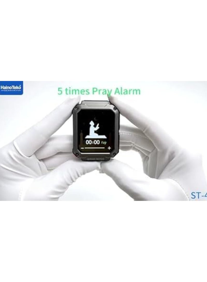 Haino Teko Haino Teko Watch Buds ST 4 Quran Watch, Full Quran 114 Chapter, 5 Times Prayer Times, 4 GB MP3 Speaker and much more (Watch+Earbuds)  - Image 4