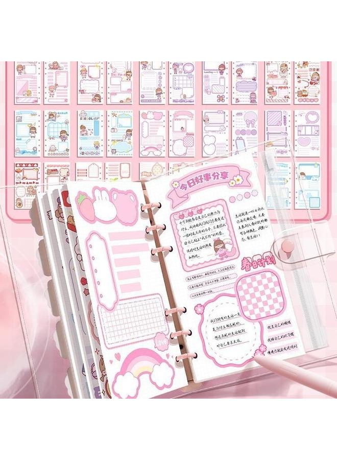 Bluejw Hand Book Suit Gift Box Hand Book Girl's Cute Girl's Heart Children's Notebook Girl's Primary School Student's Complete Set - Image 3